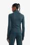 Stretchy Fabric Fitted Ultra Soft Stand Collar Double Pockets Finger Detail Zippered Sports Cardigan - 6