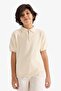 100% Cotton Polo Collar Zippered Sweater for Boys G6605A826Sp