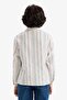 100% Cotton Oversize Wide Fit Polo Collar Striped Long Sleeve Shirt for Boys G6985A826Sp - 5