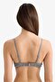 Lace Detailed Covered Non-Padded Underwire Balconette Bra F6140Ax26Sp - 5