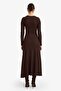 Crew Neck Slit Long Sleeve Midi Dress G6503AX25AU - 5