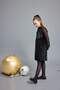 New Year's Themed 2-Piece Set Long Sleeve Tulle Blouse Velvet Strap Dress Girls G5387A825Wn - 3