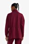 Warm Long Fit High Neck Modal Sports Sweatshirt with Elastic Waist and Half Zipper G4367Ax25Wn - 5