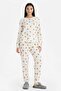 Pajama Set Regular Fit Teddy Bear Pattern Long Sleeve Top Long Bottom G5304Ax25Au