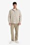 Relax Fit Polo Collar Gabardine Long Sleeve Shirt G6595Ax25Wn - 2
