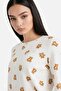 Pajama Set Regular Fit Teddy Bear Pattern Long Sleeve Top Long Bottom G5304Ax25Au - 4