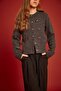 Crew Neck Bowknot Buttoned Cardigan for Girls G3240A825Wn - 3
