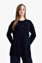 Loose Fit Crew Neck Knitwear Sweater Tunic G7241Ax25Cw - 3