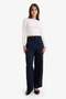 Barrel Fit Double Pocket High Waist Straight Leg Gabardine Trousers F8133Ax25Au - 3