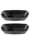 53392 Mezze Glass 2-Piece Snack Bowl Black