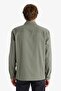 100% Cotton Regular Fit Polo Collar Gabardine Long Sleeve Shirt G5341Ax25Wn - 5