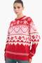 Christmas Themed Regular Fit Crew Neck Knitwear Sweater F6478Ax25Cw