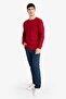 Standard Fit Crew Neck Basic Long Sleeve Knit Sweater A8458Ax25Wn - 2