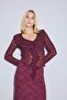 Slim Fit Slim Fit V-Neck Flounced Lace Long Sleeve Blouse G4439Ax25Wn