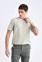 Regular Fit Crew Neck Short Sleeve Textured Cross Woven T-Shirt E2632Ax25Sm - 3