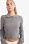 Slim Fit Slim Fit Polo Neck Sweater F1745Ax25Wn - 4