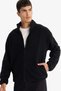 Relax Fit Half Turtleneck Zippered Fleece Cardigan F0446Ax25Au