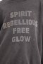 Oversize Wide Fit Crew Neck Printed Sweatshirt for Girls G2462A825Wn - 4