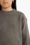 Standard Fit Crew Neck Knitwear Sweater for Girls F0108A825Wn - 4