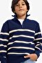 Half Zipper Striped Knitwear Sweater for Boys G3076A825Wn