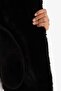 Warm Regular Fit Faux Fur Lined Zippered Faux Leather Jacket Coat F1822Ax25Wn - 6