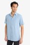100% Cotton Slim Fit Polo Collar Short Sleeve Shirt F6343Ax25Au - 3