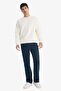 Relax Fit Crew Neck Fleece Sweatshirt F3685Ax25Wn - 2