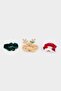 Women's New Year's Themed 3-Piece Rubber Buckle F7052Axns