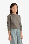 Standard Fit Crew Neck Knitwear Sweater for Girls F0108A825Wn - 3