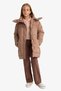 Water Repellent Hooded Parka Girl Child F0049A825Au - 3