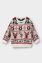 New Year's Themed Crew Neck Knitwear Sweater for Baby Girl G1281A525Wn - 3