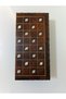 Mother-Of-Pearl Inlaid, Filigree Embroidered, Handcrafted, Midi Size Wooden Backgammon Board - Light Color (13 X 26 cm)
