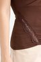 Slim Fit Slim Fit Crew Neck Lace Detail Sleeveless Blouse G4116Ax25Au - 5