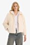 Water Repellent Regular Fit Hooded Faux Fur Lined Coat F2145Ax25Wn