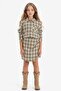Oxford Checked Long Sleeve Shirt Girls G1636A825AU - 2