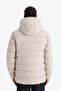 Warm Water Repellent Slim Fit Fitted Lined Hooded Zippered Pocketed Padded Coat R0216Az25Au - 7