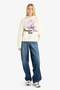 قصة فضفاضة قميص رياضي واسع بغطاء رأس مطبوع KSweatshirt G3884AX25WN - 2
