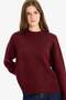 Oversize Wide Fit Crew Neck Knit Sweater R6044Az25Wn - 4