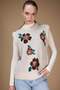 Regular Fit Crew Neck Floral Knit Sweater G0715Ax25Wn