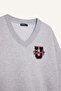 Coool Loose Fit V-Neck Embroidered Sweatshirt (25 Au) - 5