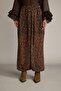 بنطلون شيفون بنقشة الفهد بخصر عادي وقصة مريحة G5653AX25WN - 3