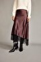 Normal Waist Lace Detailed Satin Midi Skirt G6245Ax25Wn - 4