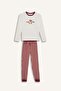 Girls' Pajama Set Printed Long-Sleeve Top Striped Long Bottom F7289A825AU - 7