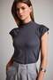 Turtleneck Short Sleeve T-Shirt G3332Ax25Wn - 3