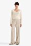 Modal Cashmere Soft Textured Lace Long Sleeve Top F3168Ax25Au - 2