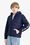 Warm Waterproof Hooded Fleece Lined Zippered Puffer Coat Boy's E8389A825Wn - 3