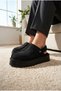 Hobart Women's Winter Fur-Trimmed Sandals Closed Toe Design and Fur-Lined Black - 6