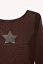 Fitted Crew Neck One Shoulder Tulle Long Sleeve T-Shirt G2924Ax25Wn - 5