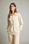 Polo Neck Elastic Waist Half Zipper Modal Sweatshirt G2922Ax25Au - 4