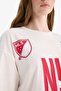 Mls Oversize Wide Fit Crew Neck Back Printed Short Sleeve T-Shirt F8633Ax25Hs - 7